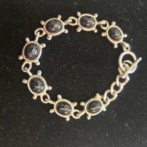 Premiere Designs Black and Silver Bracelet Turtle